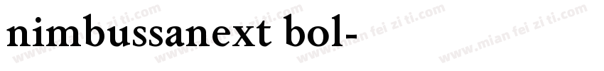 nimbussanext bol字体转换